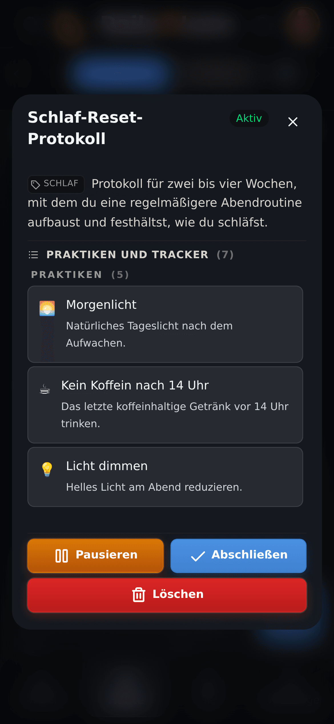 Protokollverwaltung in der DailyLens-App